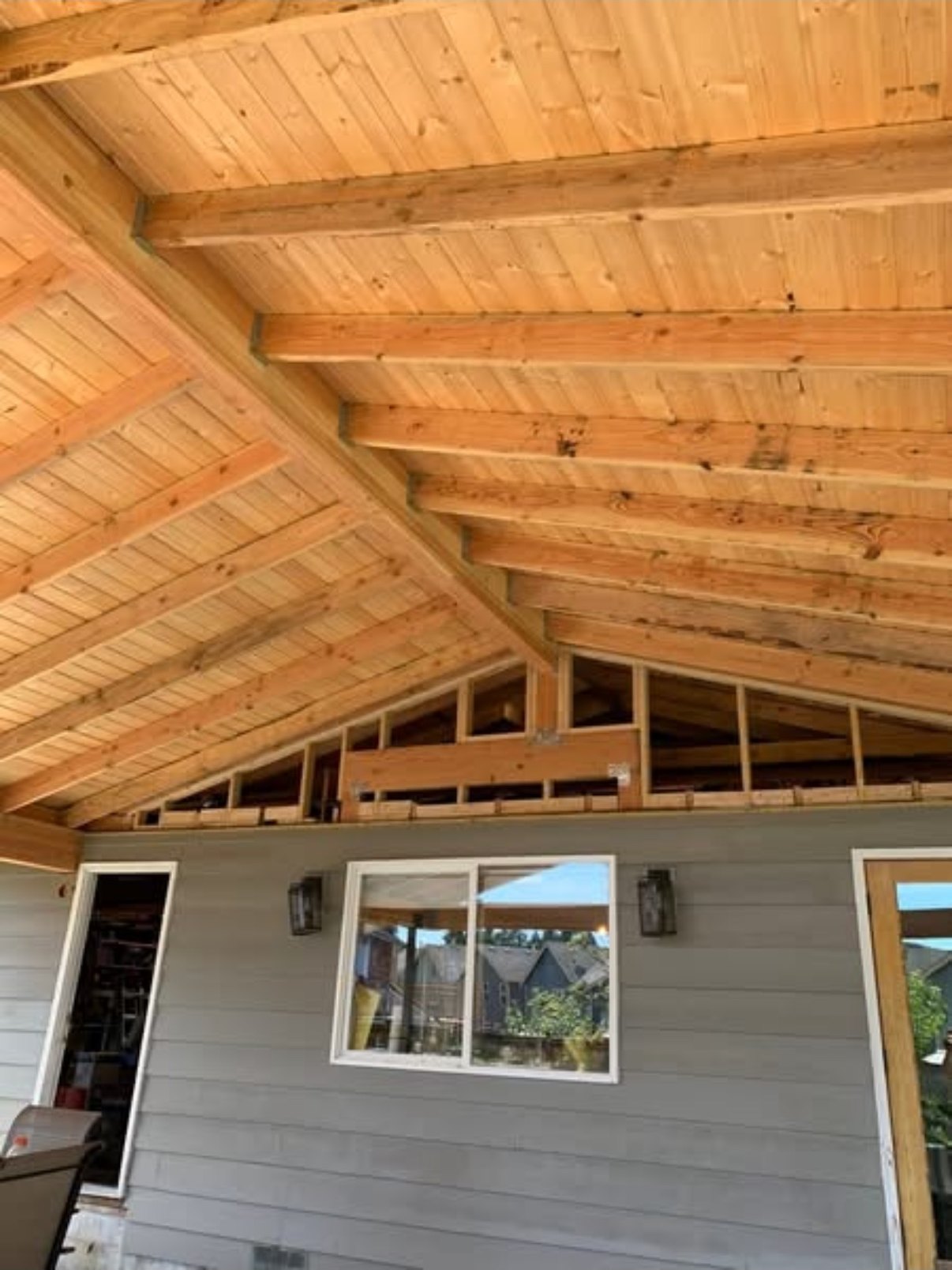 Vaulted Cedar Patio Ceiling