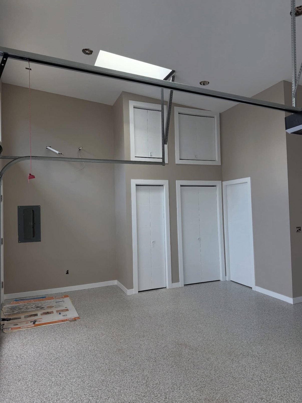 Painted walls with new doors and trim